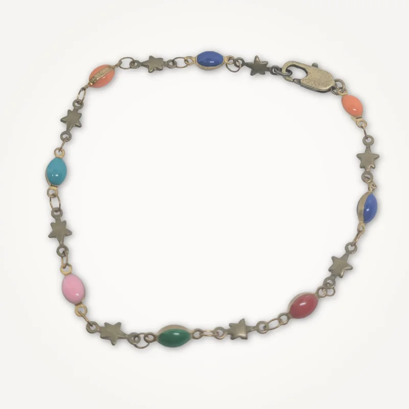 Bracelets with fluorite stones for rainbow hues -Sky-Bound Star Bracelet