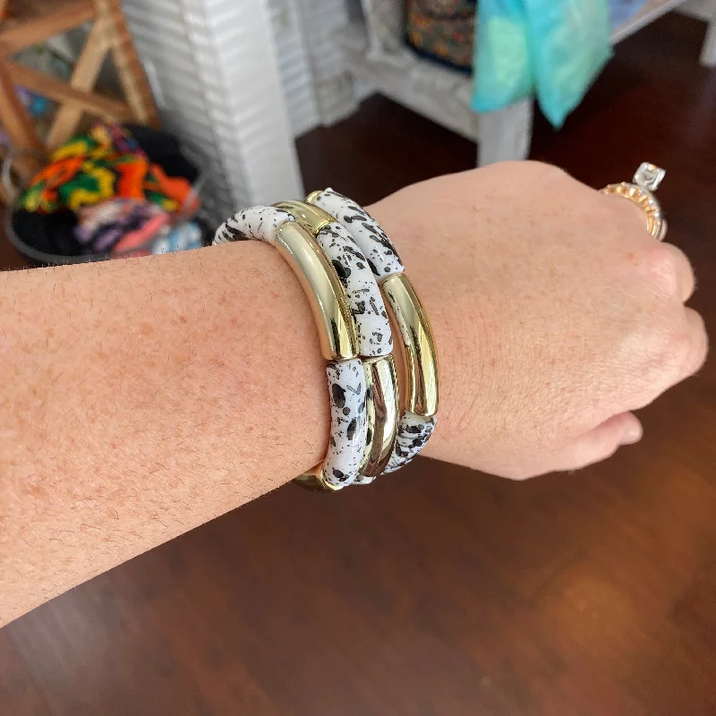 Bracelets with adjustable chains for perfect fit -101 dalmations bracelet stack