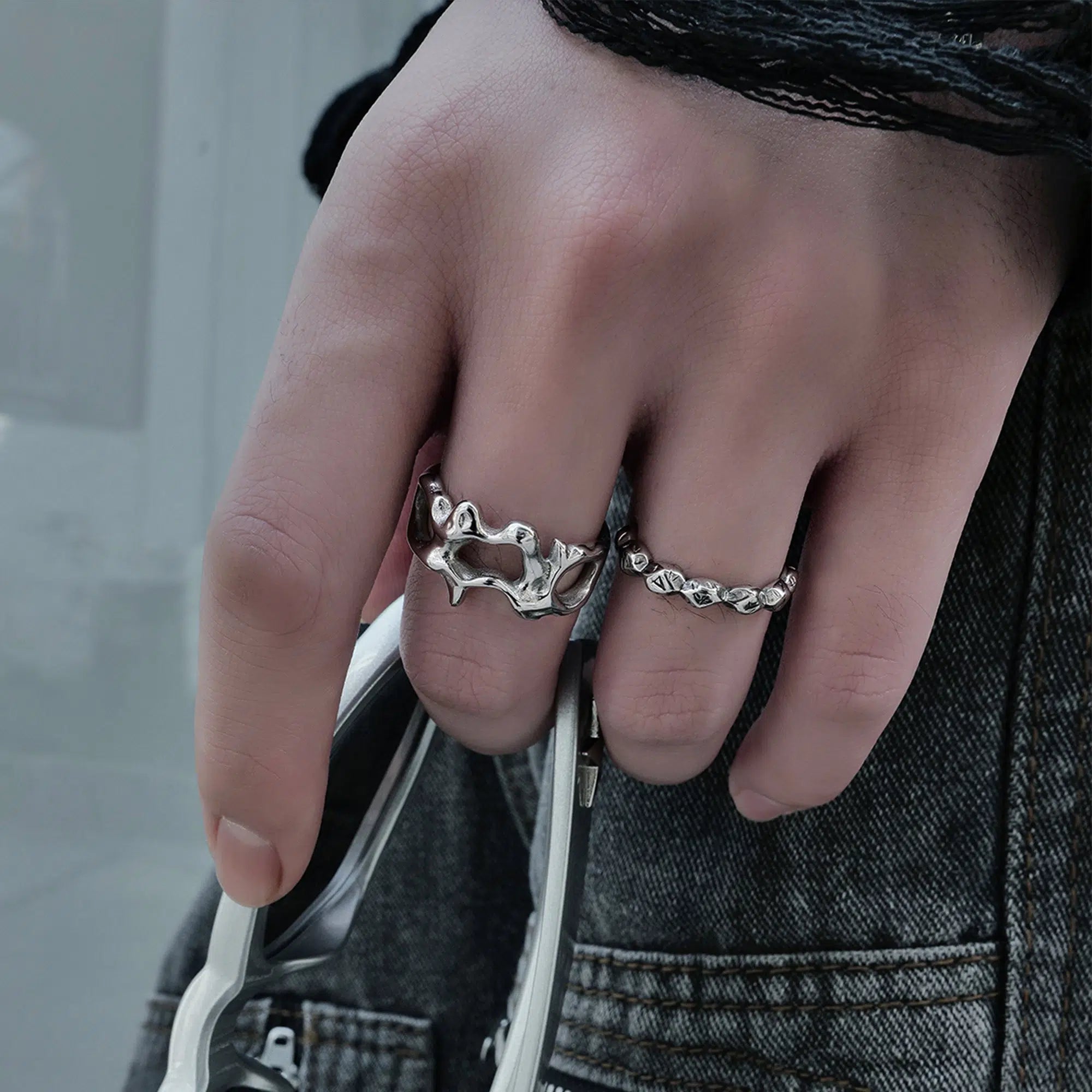 Women’s rings with radiant citrine for shine -Cosmic Wormhole Ring