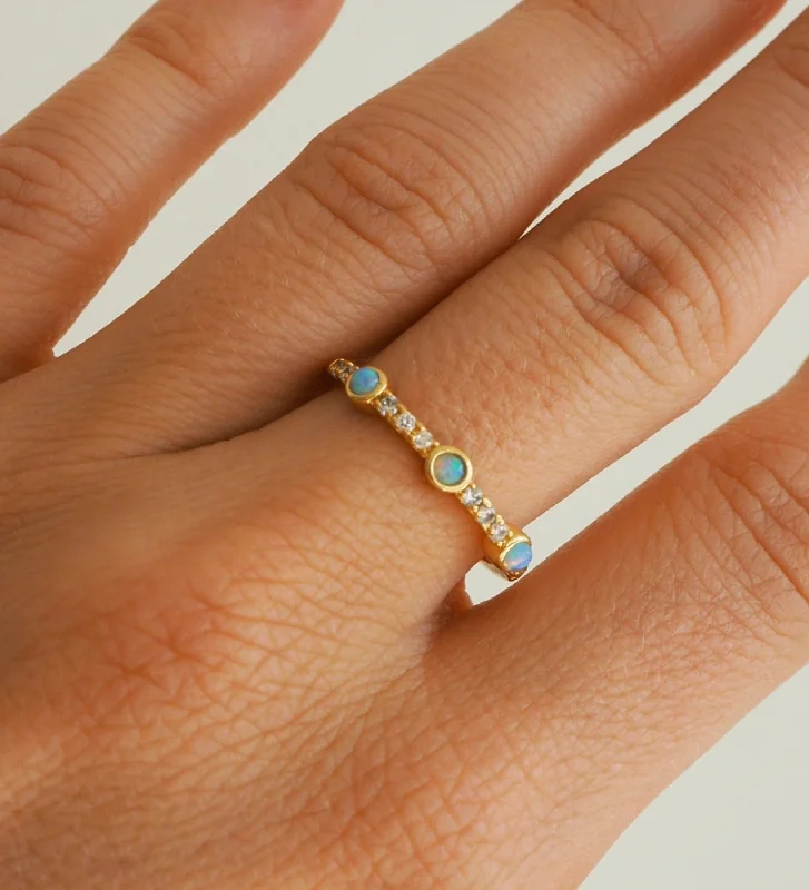 Women’s rings with shield-cut topaz stones -Jasmine Ring