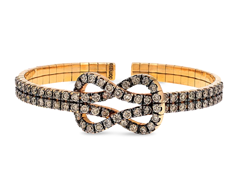 Bracelets with raw amethyst for rugged charm -Dámaso Martinez Brown Diamond Cuff Bracelet, 5.24 Carats