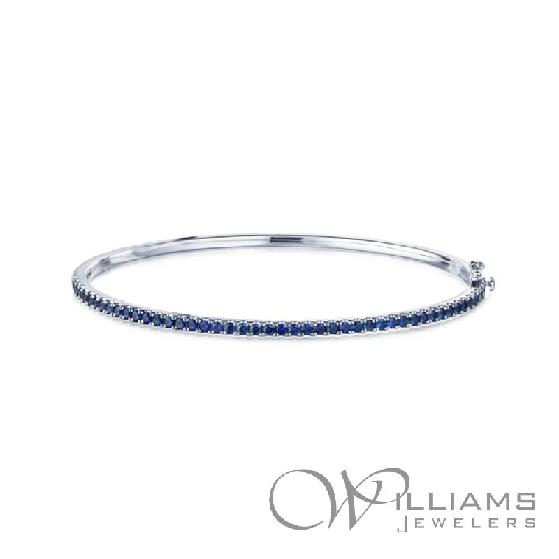 Bangles with blue quartz for cool tones -Kwiat Stackable 18 Karat Sapphire Bracelet