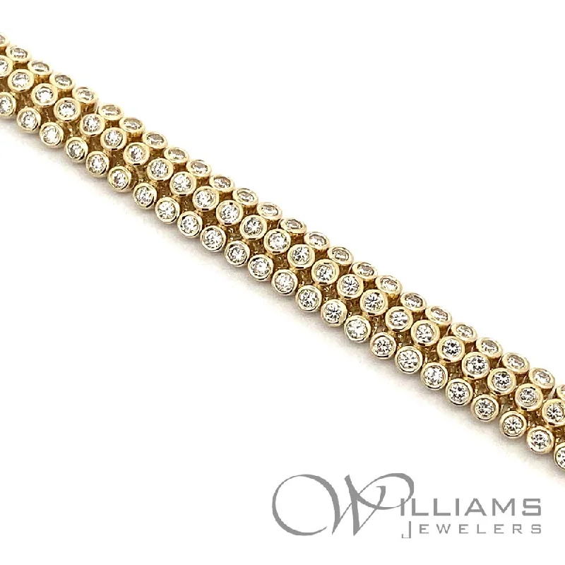 Bangles with herkimer diamonds for raw clarity -Williams Signature 14 Karat Diamond Bracelet