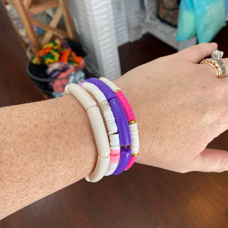 Bangles with twisted metal bands for flair -taylor baylor bracelet stack