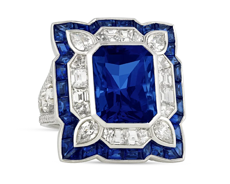 Women’s rings with aventurine for green luck -Tanzanite Ring, 10.79 Carats