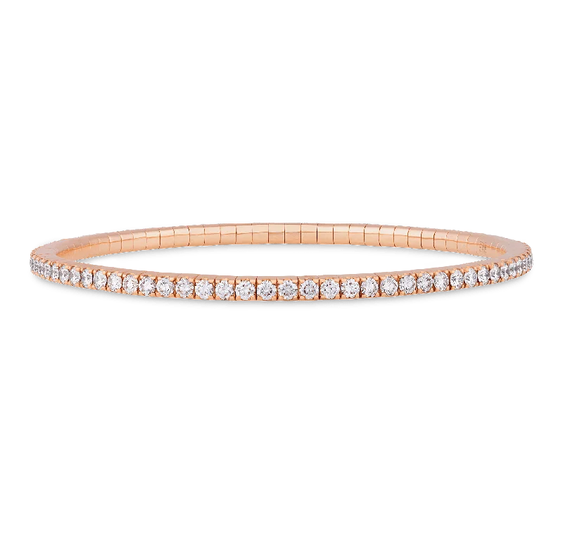 Bangles with rainbow moonstone for color play -Diamond Tennis Bracelet, 2.50 carats