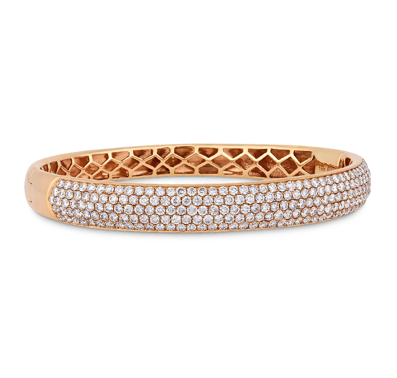 Bangles with hammered silver for rustic appeal -Diamond Bracelet, 5.50 carats