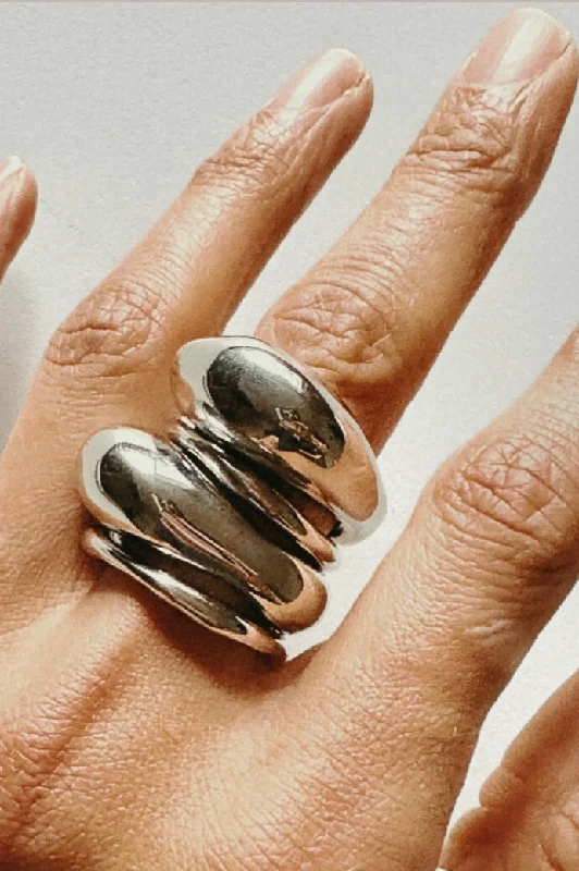 Women’s signet rings with bold family crests -Jupiter In Scorpio  |Silver| Ring Set