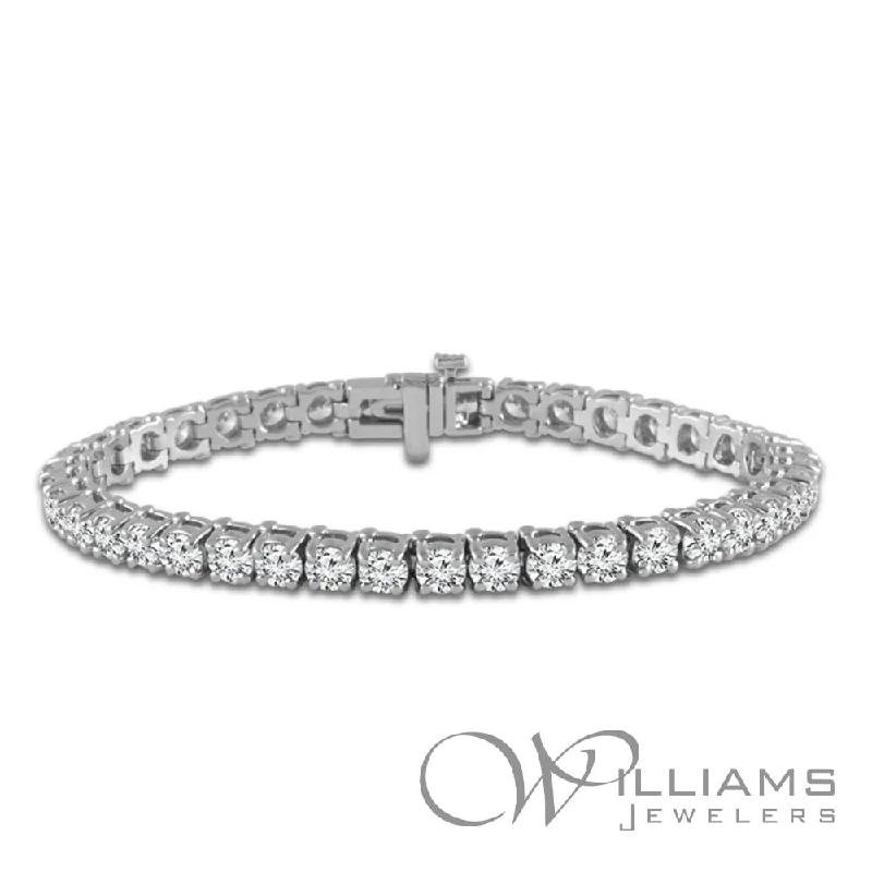 Bracelets with floral sapphire for romantic glow -Williams Signature 14 Karat Diamond Bracelet