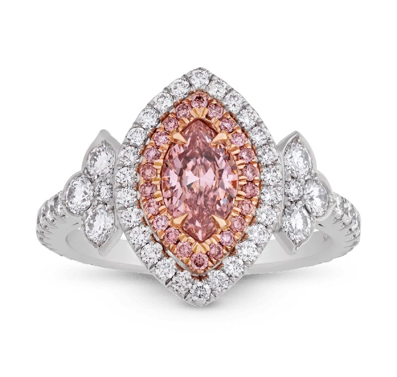 Women’s rings with branch-inspired amethyst bands -Argyle Fancy Intense Pink Diamond Ring, 0.53 carat