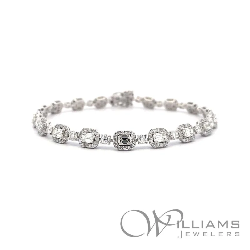 Bangles with bold onyx stones for contrast -Williams Signature 14 Karat Diamond Bracelet