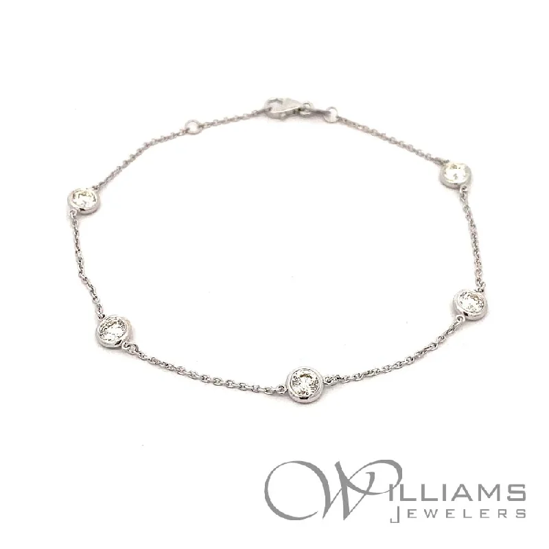 Bracelets with rough jade for natural calm -Williams Signature 14 Karat Diamond Bracelet