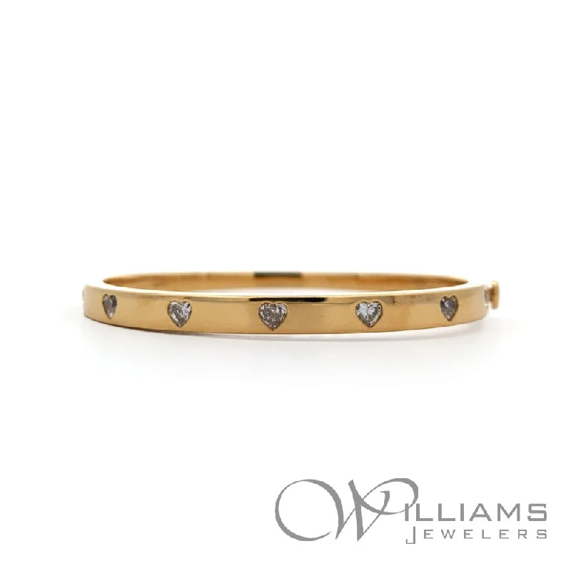 Bangles with bold onyx stones for contrast -Williams Signature 18 Karat Diamond Bracelet