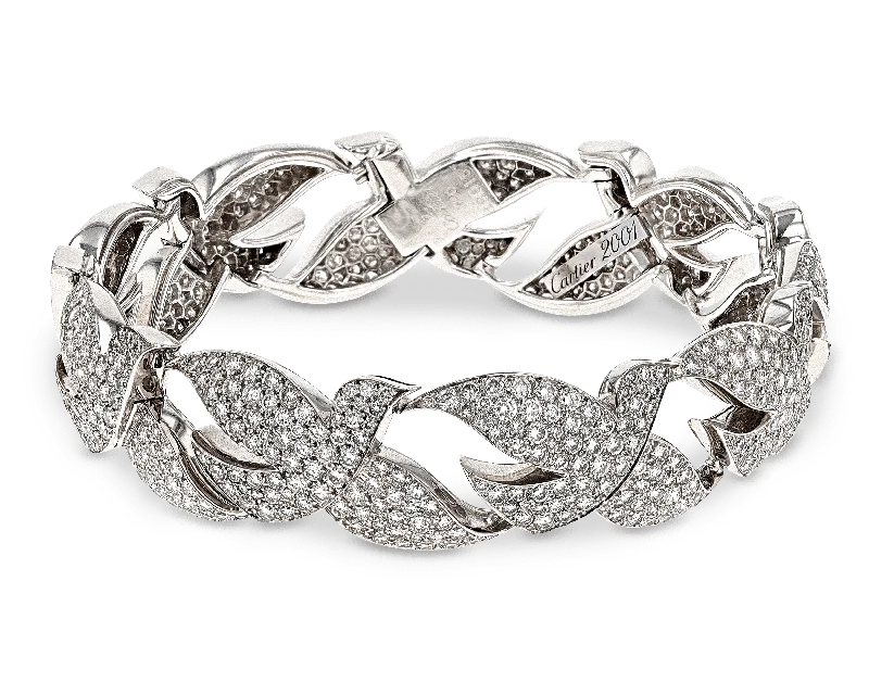 Bracelets with hematite for sleek metallic sheen -Cartier Diamond Dove of Peace Bracelet