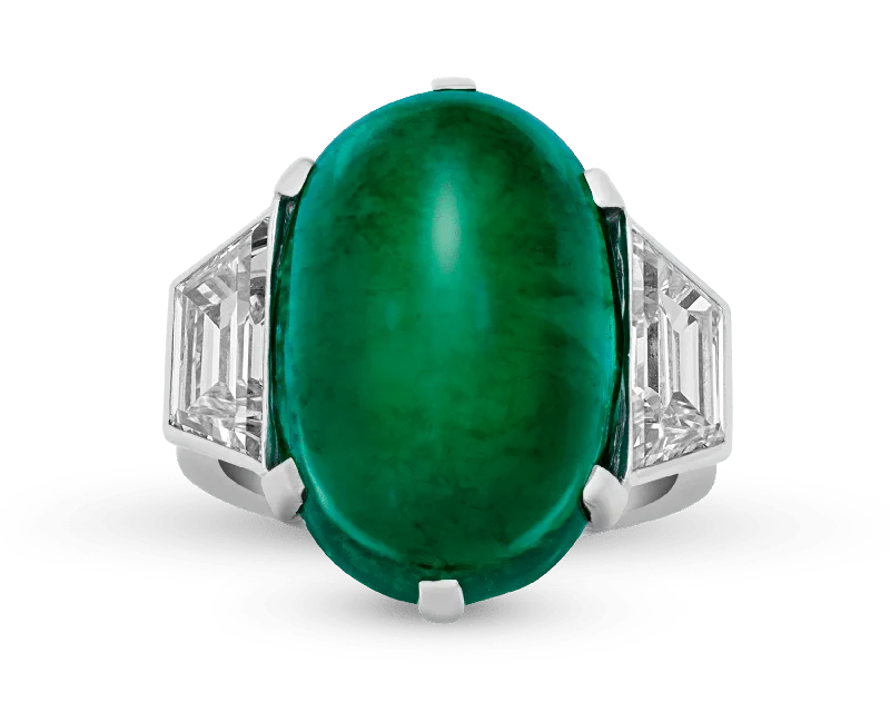 Women’s rings with engraved constellations for stars -Tiffany & Co. Colombian Emerald Ring, 13.43 carats