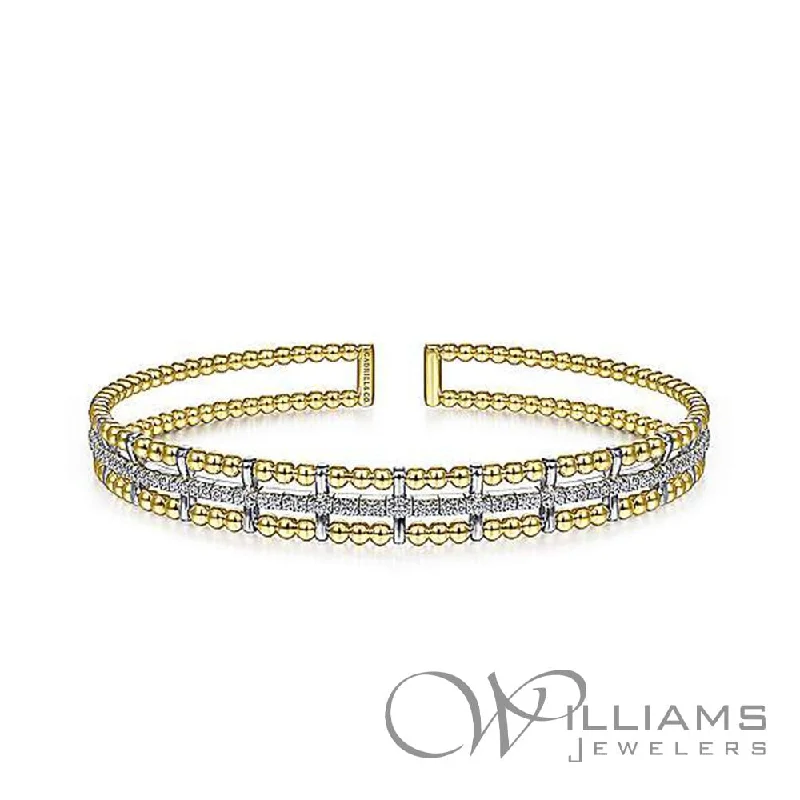 Bracelets with raw moonstone for mystic beauty -Gabriel & Co. Bujukan 14 Karat Diamond Bracelet