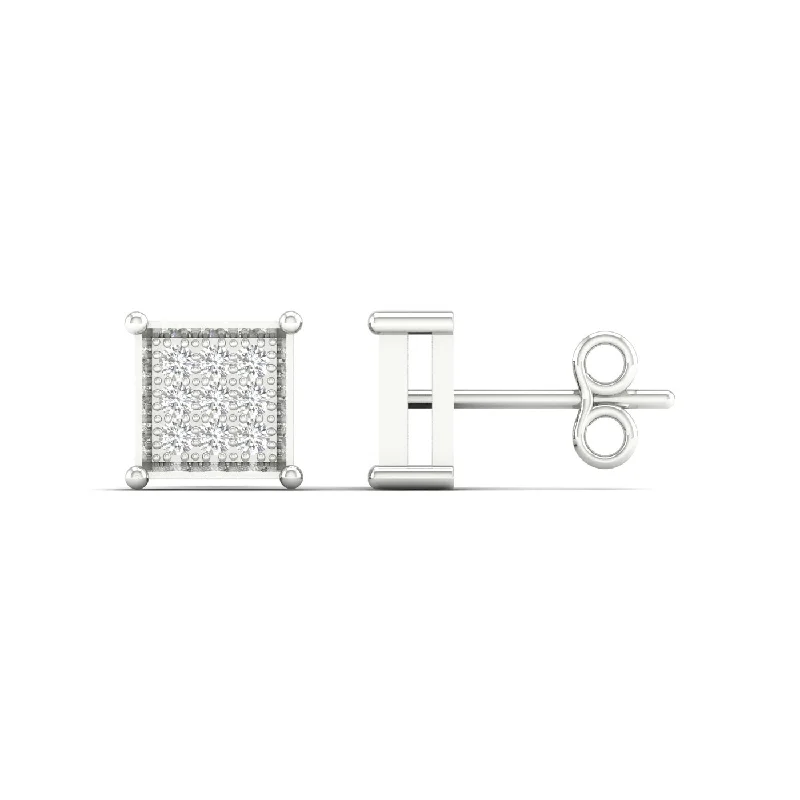 Stylish hoop earrings with diamond accents for an elegant and sparkling effect-10K 0.05CT Diamond Earring