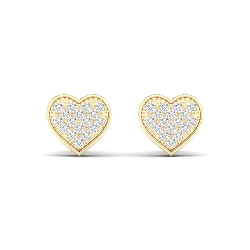 Best hoop earrings with smooth ceramic finishes for a polished, clean style-10K 0.10CT Diamond EARRNIG