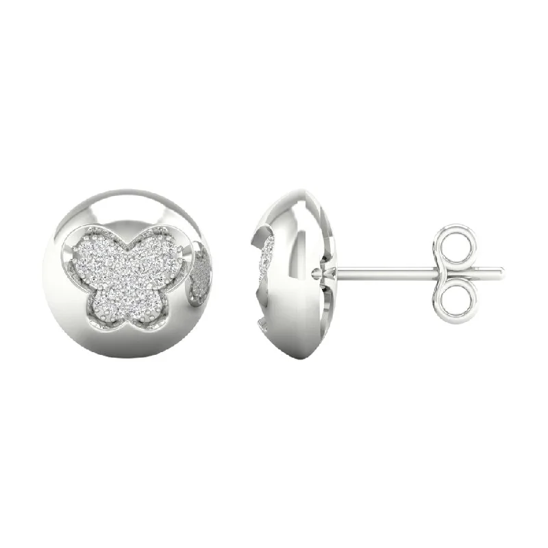 Hoop earrings with abstract shapes for an artistic and creative touch-10K 0.12ct Diamond Earring