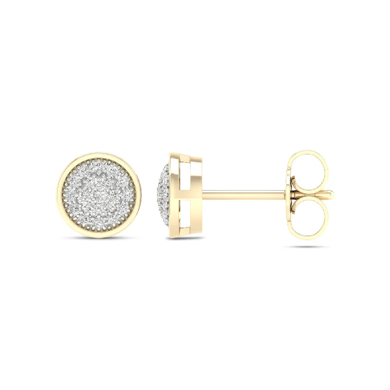 Best hoop earrings with vintage coins for a retro, antique-inspired style-10K 0.15CT Diamond Earring