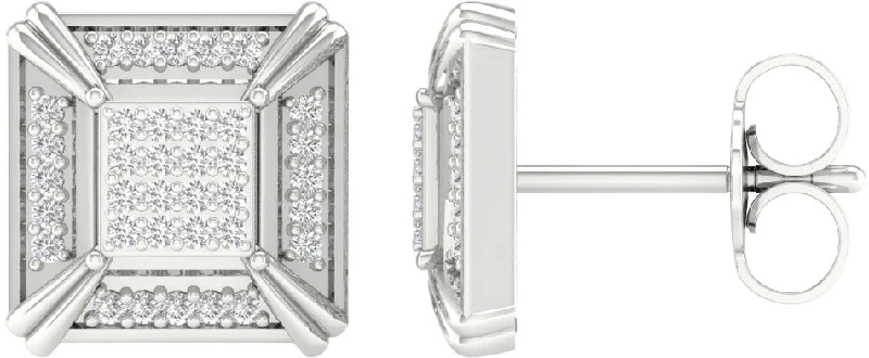 Best hoop earrings with geometric pendants for a modern, chic appeal-10K 0.25CT Diamond Earring