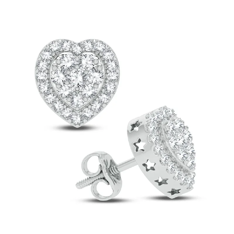 Hoop earrings with floral motifs for a feminine and nature-inspired look-10K 0.75CT DIAMOND EARRING