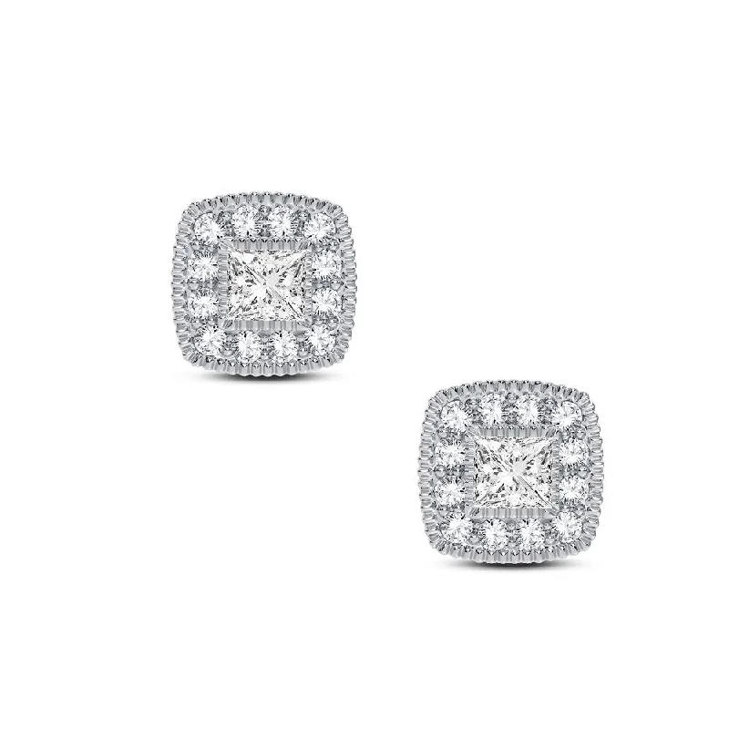 Best hoop earrings with geometric triangle shapes for a modern, chic design-14K 0.25CT DIAMOND EARRING