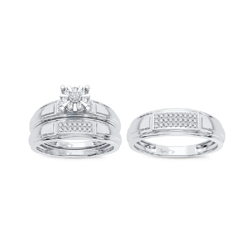 Best hoop earrings with sparkling cubic zirconia for a brilliant, budget-friendly effect-14K 0.25CT Diamond Trio Set