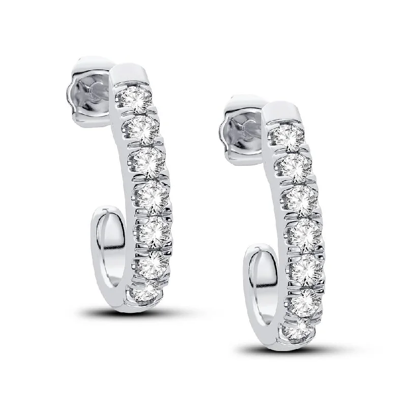 Best hoop earrings with floral designs for a feminine and delicate look-14K 0.27CT Diamond Earring