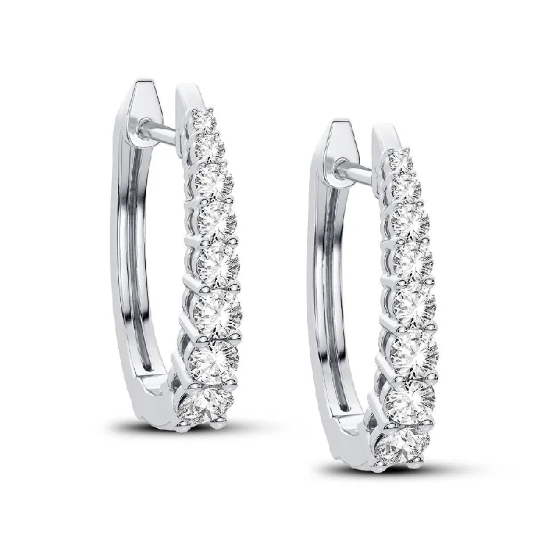 Hoop earrings with a chunky design for a bold and trendy statement-14K 0.27CT Diamond Earring