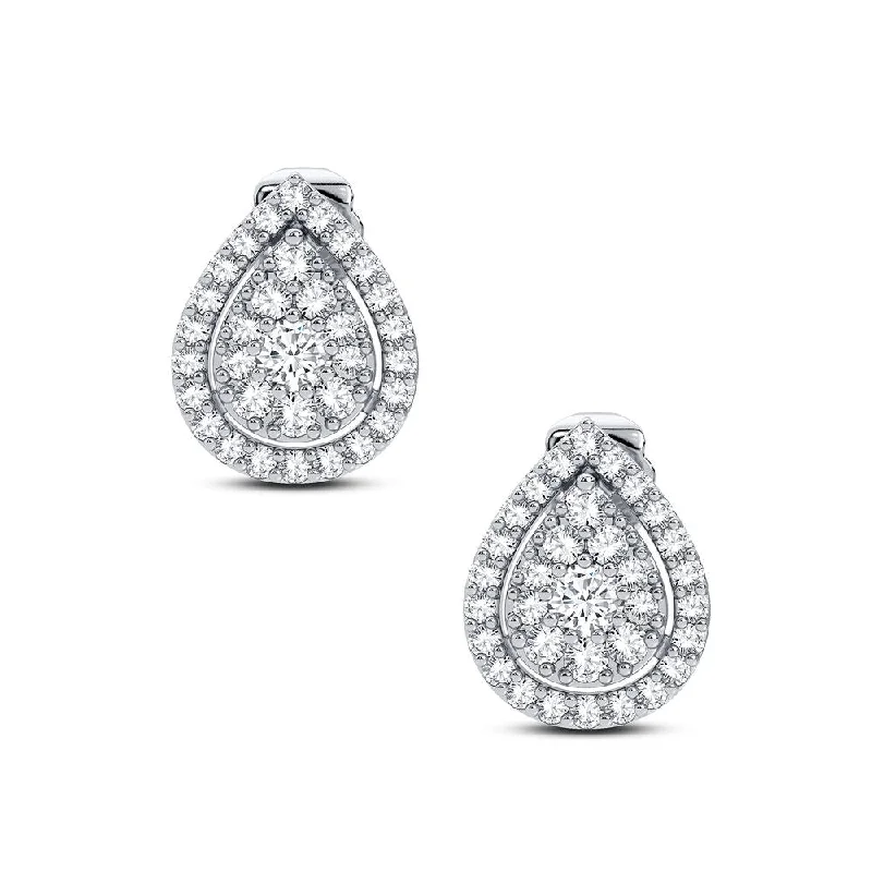 Medium hoop earrings for an everyday look with the perfect balance of style-14K 0.31CT DIAMOND EARRING