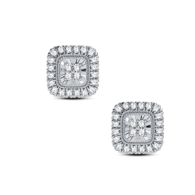 Hoop earrings with braided patterns for a detailed and textured finish-14K 0.33CT DIAMOND EARRING