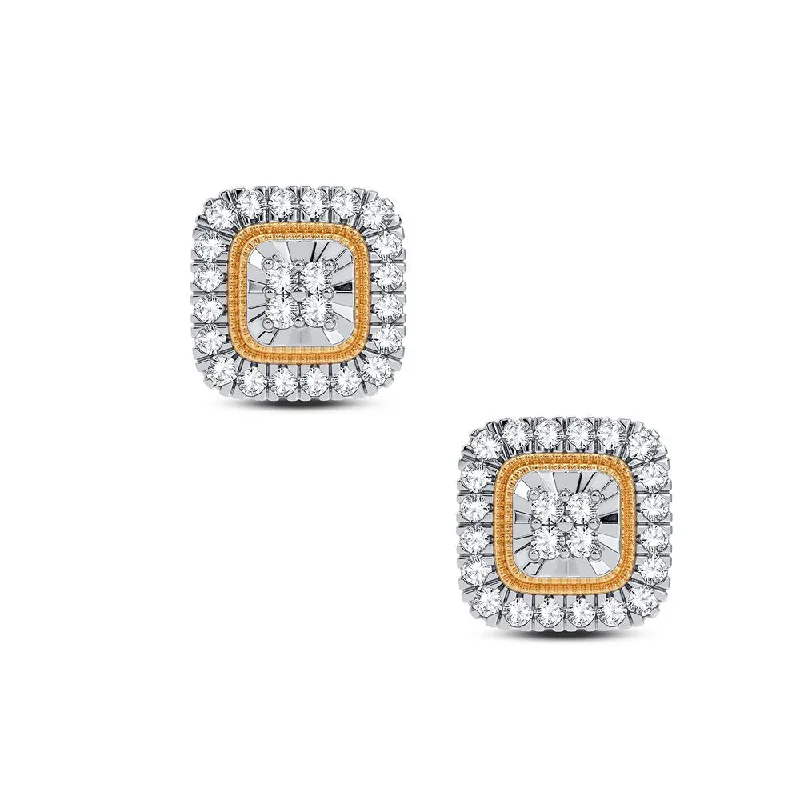 Hoop earrings with polished silver finish for a shiny, modern appeal-14K 0.33CT DIAMOND EARRING