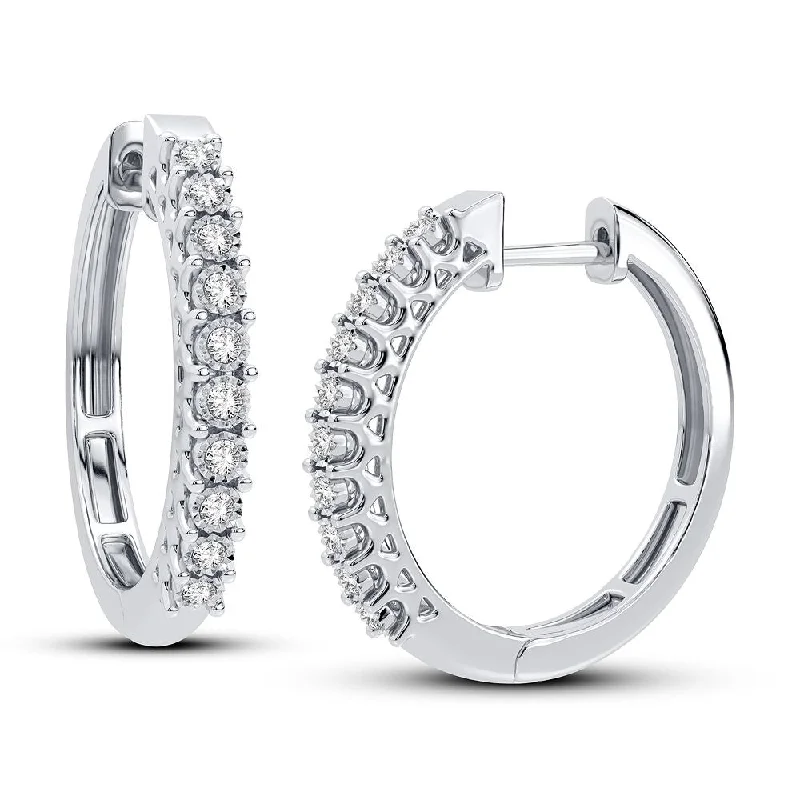 Best hoop earrings with baroque pearls for a luxurious and elegant vibe-14K 0.40CT Diamond Earring