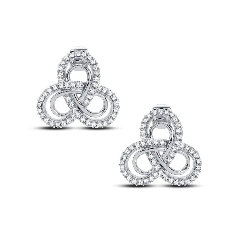 Hoop earrings with textured gold for a refined and sophisticated aesthetic-14K 0.42CT DIAMOND EARRING