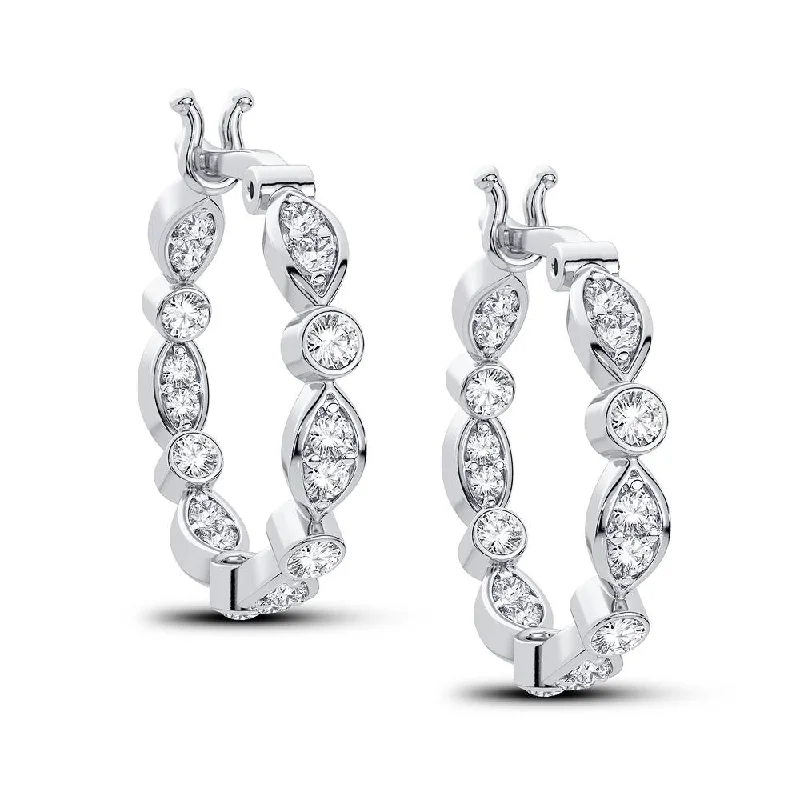 Best hoop earrings with sterling silver for an affordable and chic design-14K 0.50CT Diamond Earring