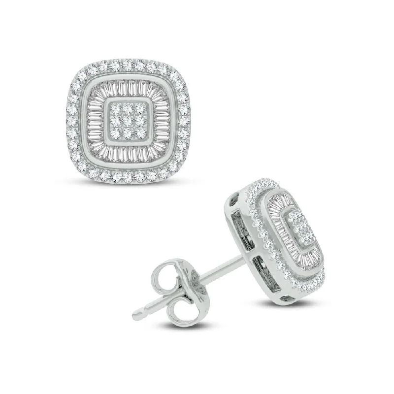 Hoop earrings with luxe velvet finishes for a rich and luxurious touch-14K 0.50ct Diamond Earring