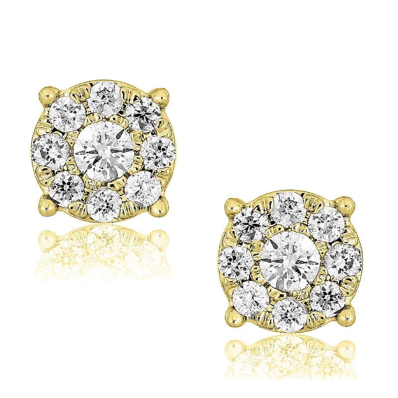 Best hoop earrings with geometric cuts for a sharp, modern appeal-14K  0.50ct Diamond Earring