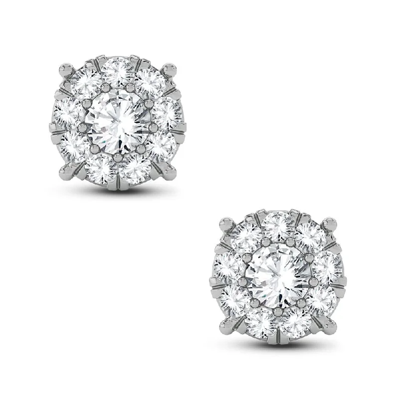 Best hoop earrings with floral designs for a feminine and delicate look-14K 0.50CT Diamond Earring