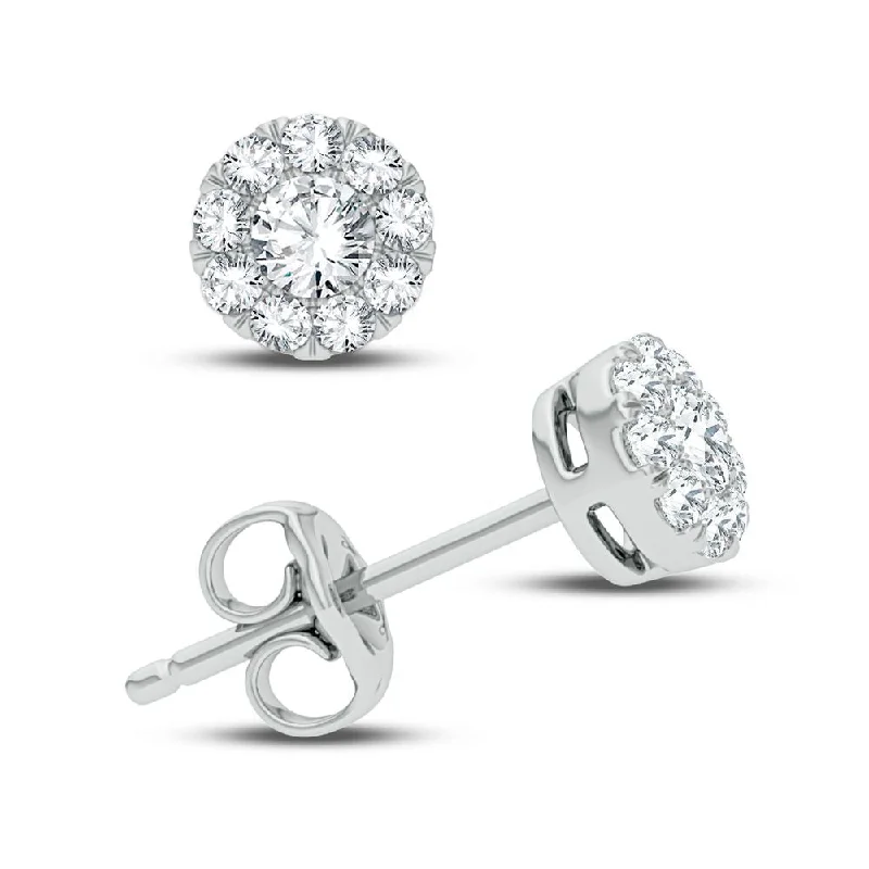 Hoop earrings with floral motifs for a feminine and nature-inspired look-14K 0.50ct Diamond Earring