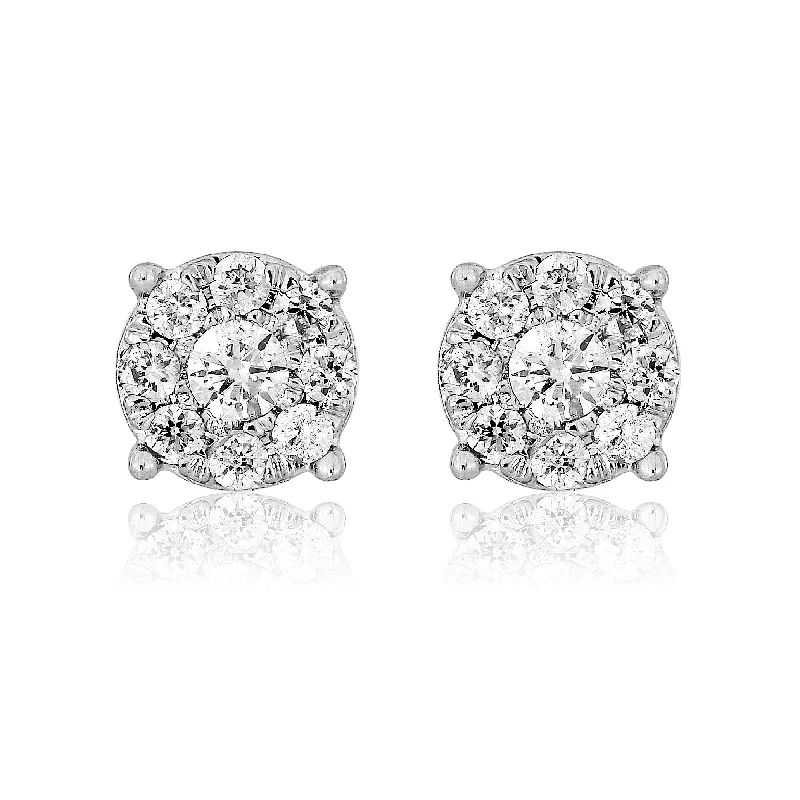 Best hoop earrings with geometric pendants for a modern, chic appeal-14K  0.50ct Diamond Earring