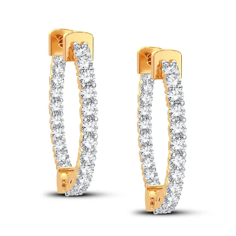 Best hoop earrings with multi-colored gemstones for a vibrant and lively touch-14K 0.50CT Diamond Earring