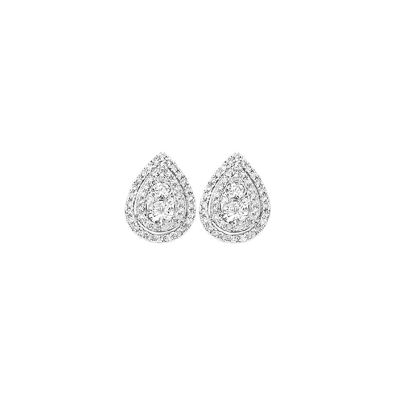 Hoop earrings with twisted metal designs for a dynamic and modern style-14K  0.75CT  Diamond  Earring