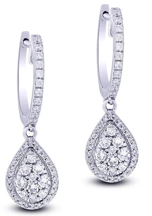 Best hoop earrings with satin ribbons for a soft, feminine appearance-14k 0.97ct Diamond Earrings