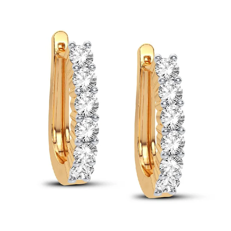 Best hoop earrings with crescent-shaped designs for a bold, moon-inspired style-14K 1.00CT Diamond Earring