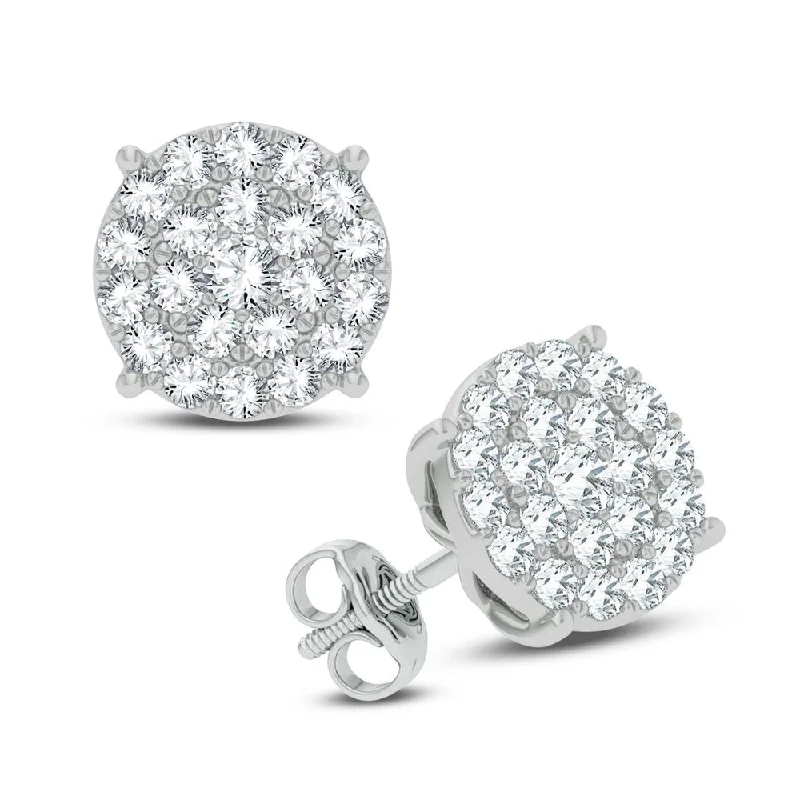 Hoop earrings with removable pendants for a versatile and customizable accessory-14K 1.00CT DIAMOND EARRING