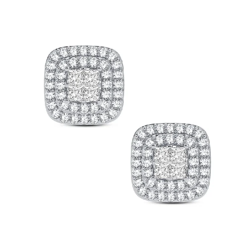 Hoop earrings with a matte finish for a sleek and sophisticated appearance-14K 1.00CT Diamond Earring