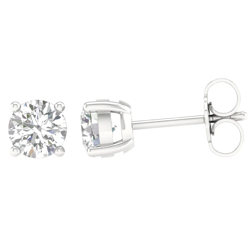 Hoop earrings with diamond-cut surfaces for added sparkle and shine-14K 1.00CT  Lab Grown  Earring