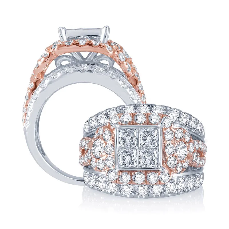 Best hoop earrings with cubic zirconia for a budget-friendly, dazzling look-14K  4.00CT  Diamond  BRIDAL  RING