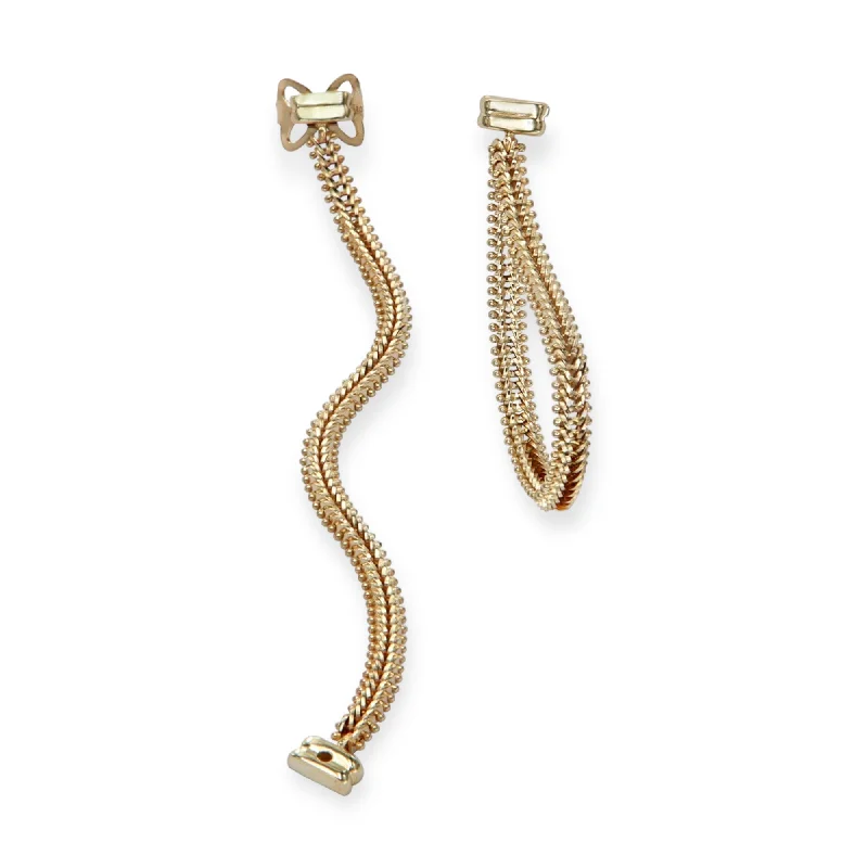 Hoop earrings with abstract shapes for an artistic and creative touch-Alexandre 14K Gold Imperial Rope Earrings